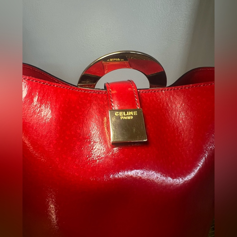 CELINE | Red Loop Bucket Bag NIB - Picture 7 of 7